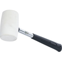 Maillet caoutchouc | manche métallique | tête blanche | Ø 48 mm | 250 g