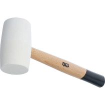 Maillet caoutchouc | manche Hickory | tête blanche | Ø 64 mm | 750 g