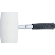 Maillet caoutchouc | manche métallique | tête blanche | Ø 64 mm | 750 g