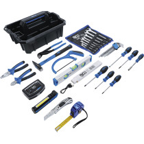 Caisse porte-outils | matière plastique | avec assortiment d’outils | 66 pièces