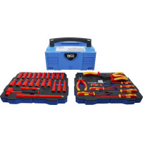 Jeu de pinces, tournevis et douilles VDE | BGS systainer® | 36 pièces