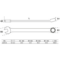 Clé mixte | extra longues | 32 mm