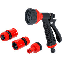Pistolet d’arrosage multifonctionnel | avec accessoires | 5 pièces