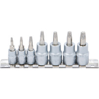 Jeu d'extracteurs de vis | 6,3 mm (1/4") / 10 mm (3/8") | pour profil T (pour Torx) défectueux | T10 - T40 | 7 pièces
