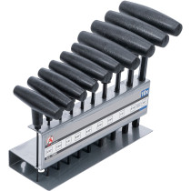 Jeu de tournevis avec poignée en T | pouces | six pans intérieurs 3/32" - 3/8" | 10 pièces