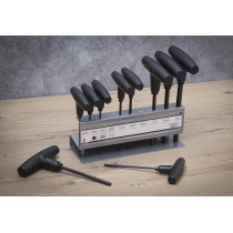 Jeu de tournevis avec poignée en T | pouces | six pans intérieurs 3/32" - 3/8" | 10 pièces