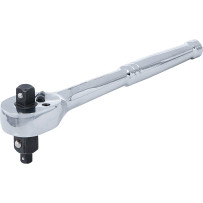 Cliquet réversible | Acier massif | À denture fine | 3-en-1 | 6,3 mm (1/4") / 10 mm (3/8") / 12,5 mm (1/2")