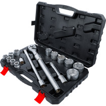 Jeu de douilles | avec cliquet réversible extensible | 20 mm (3/4") | 19 - 50 mm | 16 pièces