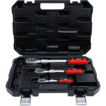 Jeu de cliquets | extensible | 6,3 mm (1/4") - 10 mm (3/8") - 12,5 mm (1/2") | 3 pièces