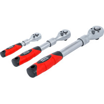 Jeu de cliquets | extensible | 6,3 mm (1/4") - 10 mm (3/8") - 12,5 mm (1/2") | 3 pièces