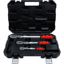 Jeu de cliquets | extensible, réversible | 6,3 mm (1/4") - 10 mm (3/8") - 12,5 mm (1/2") | 3 pièces