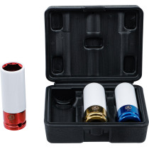 Jeu de douilles de puissance avec protection | 12,5 mm (1/2") | 17 / 19 / 21 mm | 3 pièces