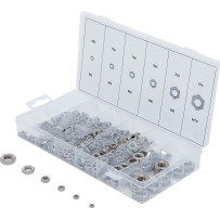 Assortiment d’écrous six pans | acier inoxydable | 300 pièces