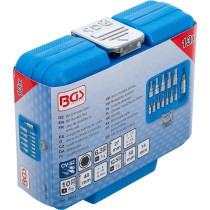 Jeu de douilles à embouts | 6,3 mm (1/4") / 10 mm (3/8") / 12,5 mm (1/2") | six pans intérieurs 2 - 14 mm | 13 pièces