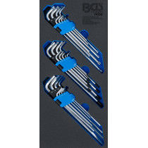 Insert de servante d’atelier 1/3 : Jeu de clés allen | extra long | profil T (pour Torx), profil T (pour Torx) avec perçage, six