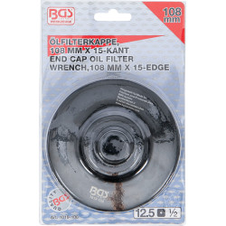 Clé à filtres cloches | 15 pans | Ø 108 mm | pour Iveco, Renault, Scania, Volvo