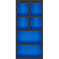Insert de servante d'atelier 1/3, vide : 6 tablettes | 408 x 189 x 32 mm