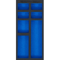 Insert de servante d'atelier 1/3, vide : 7 tablettes | 408 x 189 x 32 mm