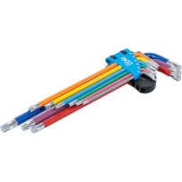 Jeu de clés allen | multicolore | extra longues | profil T (pour Torx) T10 - T50 | 9 pièces