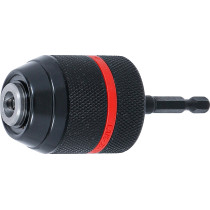 Mandrin de serrage rapide | exécution en métal | empreinte six pans mâle 6,3 mm (1/4") x 20 UNF | 0,8 - 10 mm