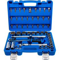 Coffret de Douilles douze pans | 12,5 mm (1/2") | 8 - 32 mm | 51 pièces