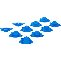 Kit d’éléments d’angle de carreaux en plastique | système de clic | 57 x 57 x 18 mm | 10 pcs.