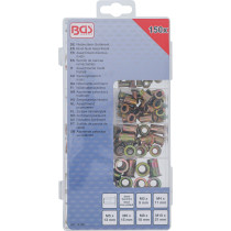 Assortiment d’écrous rivets | acier galvanisé | 150 pièces