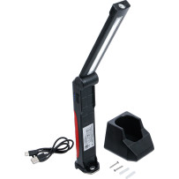 Baladeuse pliable à accu | COB-LED | 6,5 W | avec station de recharge