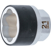 Douille spiralée/extracteur de vis | Empreinte six pans mâle 21 mm | 21 mm