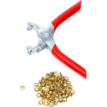 Pince à œillets avec 100 œillets ronds | 5,0 mm