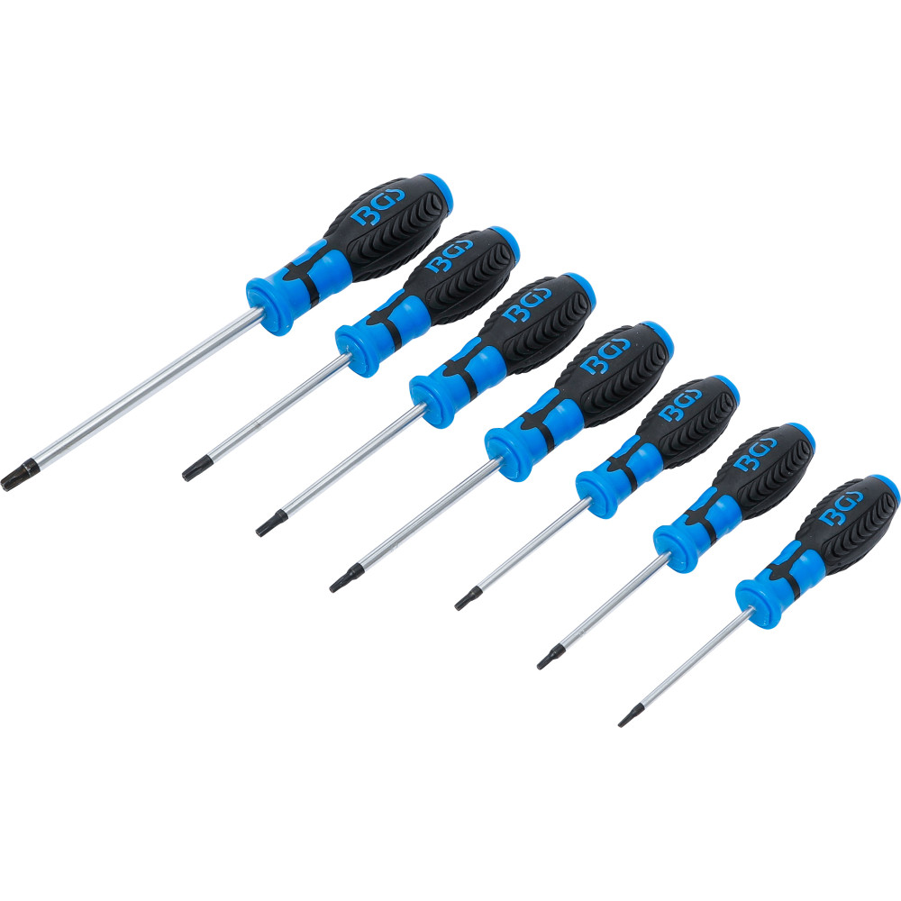 Jeu de tournevis | Profil T (pour Torx) avec perçage | T10 - T40 | 7 pièces