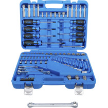 Assortiment d’outils | 6,3 mm (1/4") + 12,5 mm (1/2") | profil E/profil T (pour Torx) | 84 pièces