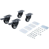 Roues pivotantes | pour coffre système chariot de visite | 4 pièces