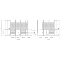 Système d'unité murale | Atelier | bois | 8 modules