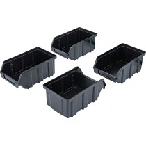 Jeu de bacs à bec | avec rail d’accrochage | pour système mural | 4 pcs.