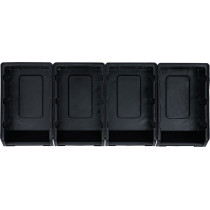 Jeu de bacs à bec | avec rail d’accrochage | pour système mural | 4 pcs.
