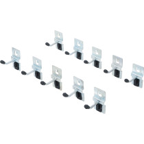 Jeu de crochets simples | 40 mm | pour système mural | 10 pcs.