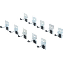 Jeu de crochets simples | 40 mm | pour système mural | 10 pcs.