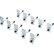 Jeu de crochets simples | 40 mm | pour système mural | 10 pcs.