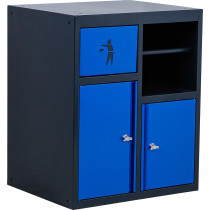 Armoire basse | avec porte-rouleaux et module de déchets