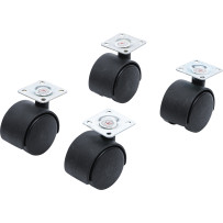 Jeu de roulettes doubles de direction | Ø 40 mm | 4 pièces