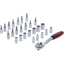 Coffret de douilles | 6,3 mm (1/4") | 4 - 13 mm | 27 pièces