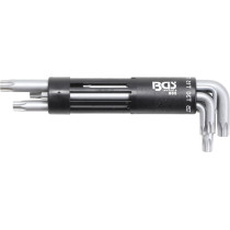 Jeu de clés allen | extra longues | Profil T (pour Torx) avec perçage T10 - T50 | 8 pièces