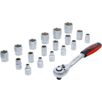 Coffret de douilles | 12,5 mm (1/2") | 8 - 32 mm | 19 pièces