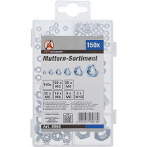Assortiment d’écrous | M3 - M10 | 150 pièces