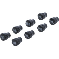 Jeu de capuchons de valve en matière plastique | pour le marquage des pneus | 8 pièces