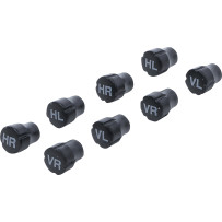 Jeu de capuchons de valve en matière plastique | pour le marquage des pneus | 8 pièces