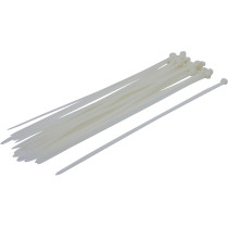 Assortiment de colliers plastique | blanc | 8,0 x 400 mm | 30 pièces