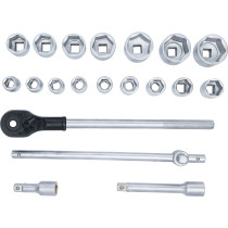 Coffret de douilles | 20 mm (3/4") | 19 - 50 mm | 20 pièces