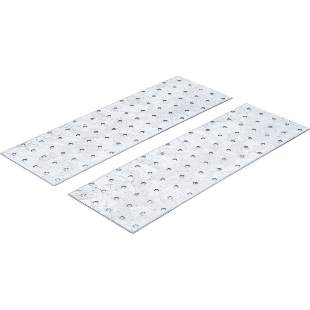 Assortiment de tôles d’acier perforées | 300 x 100 x 2 mm | 2 pièces